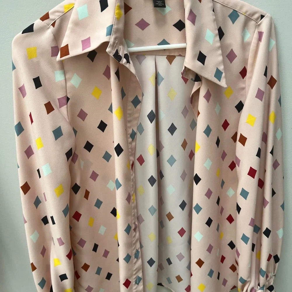Halogen Geometric Patterned Blouse - Picture 2 of 4